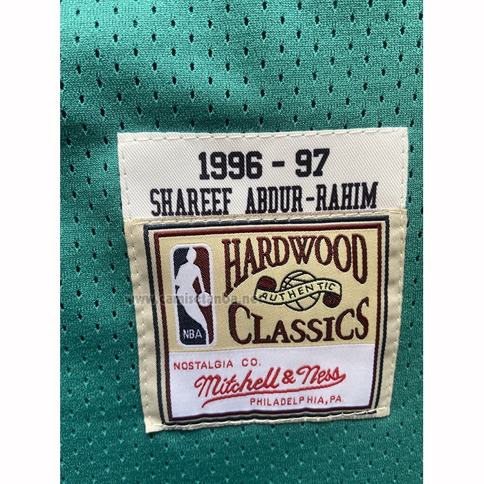 Camiseta Memphis Grizzlies Shareef Abdur-Rahim NO 3 Mitchell & Ness 1996-97 Verde